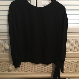 Worthington black blouse with side tie size S